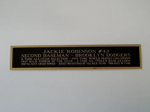 Jackie Robinson Dodgers Autograph Nameplate For A Baseball Bat Case 1.5 X 6 Cover