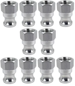 (10 Stück) 3/4" Aluminium Typ A Camlock | NPT-Innengewinde x Adapter Außengewinde - Bild 1 von 6