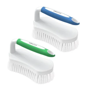 Scrub Brush For Cleaning Comfort Grip Shower Scrubber Flexible Stiff Bristles Wi - Picture 1 of 7