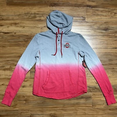 Ohio State Buckeye Colosseum Aurelia Dip-Dye 1/4 Snap Pullover Sudadera con Capucha PEQUEÑA NUEVA CON ETIQUETAS Foto 1 de 4