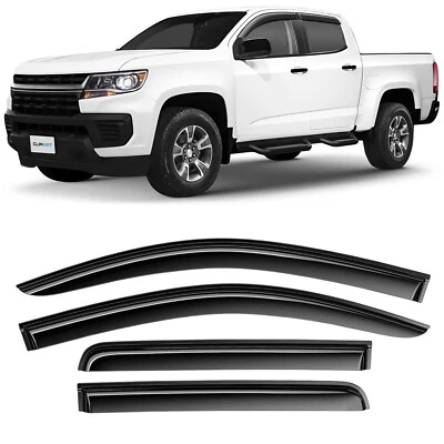 Parasoles de lluvia protectores de viento para Chevy Colorado 2015-2022 doble cabina Foto 1 de 4