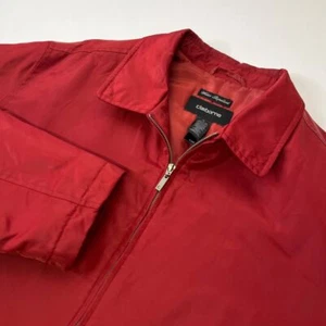 Claiborne Mens XL Red Water Repellent Windbreaker Jacket, Claiborne Mens Red 509 - Picture 1 of 10