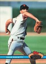 1991 Topps Stadium Club Dave Righetti San Francisco Giants #356