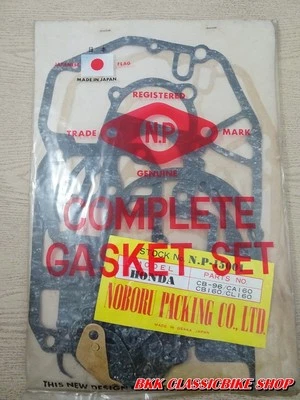 GENUINE HONDA CB96 CA160 CB160 CL160 Complete Gasket Set NP NOBORU  NOS JAPAN - Image 1 of 4