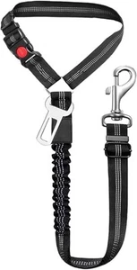 Dog Seat Belt, 2-in-1 Headrest Restraint Dog Car Seatbelt Pet Car Safety Seat - Picture 1 of 6