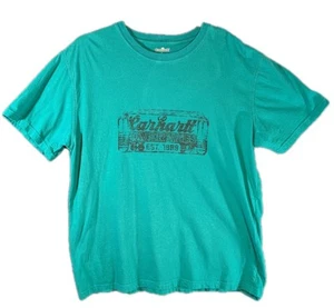Unisex "Carhartt Over Alls" Est 1889 Emblem T-Shirt Size Large Kelly Green - Picture 1 of 6