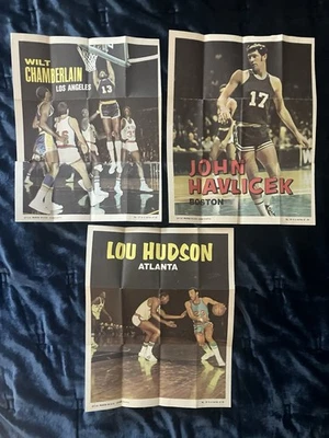 1970-71 Topps Posters  w/ Wilt Chamberlain, John Havlicek, Lou Hudson - Image 1 of 4