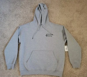 Volcom Hoodie Sweatshirt Surf Skate M Surfboards Gray Surfer Workman NWT - Picture 1 of 7