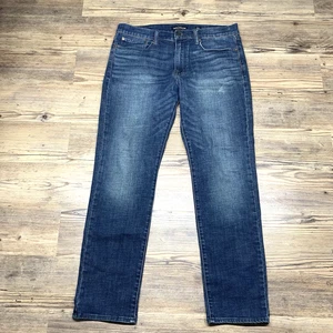 Pantalones de mezclilla Lucky Brand para hombre 34x32 azul 121 ajustados rectos elásticos lavados oscuros - Imagen 1 de 10