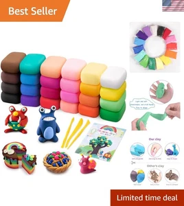 Air Dry Modeling Clay Kit 24 Colors Kids Adults Creative Sculpting Gift - Picture 1 of 11