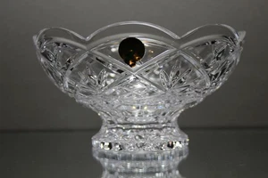 One (1) Waterford Irish Crystal Cullen 6 1/2" Cut Footed Bowl Mint in Box Signed - Picture 1 of 9
