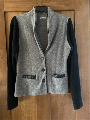 Blazer Anthropologie Halógeno Talla M Lana Merino Gris y Negro Foto 1 de 4