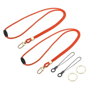 2Pcs Neck Lanyard Strap for Keys ID Badges Holder Long Keychain Lanyard Orange - Imagen 1 de 7