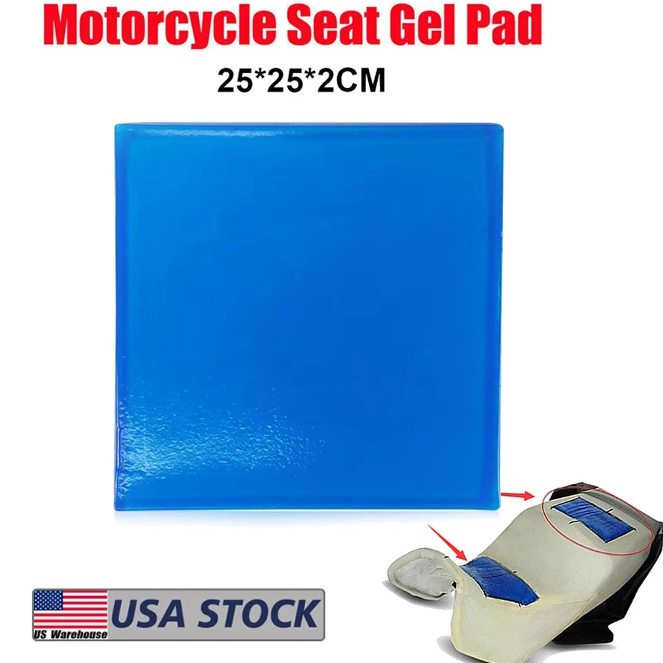 Almohadilla de gel para asiento de motocicleta Cojín Alfombrillas de absorción de impactos Enfriamiento suave 25X25X 2 cm Foto 1 de 4