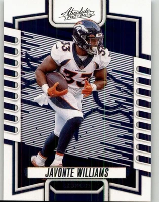2023 Panini Absolute Javonte Williams Retail #54 Denver Broncos - Image 1 of 2