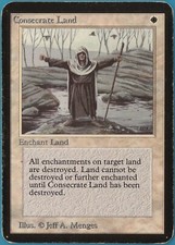 Consecrate Land Alpha HEAVILY PLD White Uncommon MTG CARD (ID# 240353) ABUGames