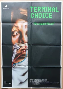 Terminal Choice ORIGINAL Spanish '85 POSTER Deathbed Slasher Horror unique art! - Picture 1 of 3