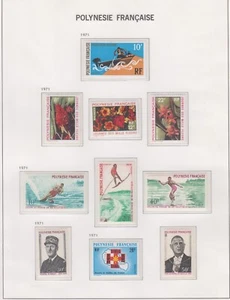 French Polynesia - 10 Stamps - 1971 - Sc 263 - 272, unmounted, MNH - Picture 1 of 1