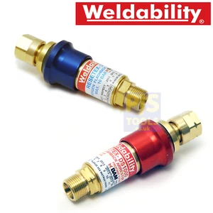 Flashback arrestor resettable reset oxygen or acetylene propane fuel welding gas - Picture 1 of 6