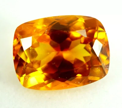 Natural 7.50 Ct Flawless Yellow Sapphire Cushion Cut Certified Loose Gemstone - Image 1 of 4