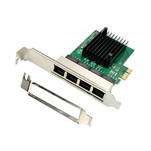 4 Port Gigabit Ethernet PCI-Express PCIe x1 Network Adapter Card NIC Chipset - Picture 1 of 14