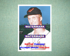 Wayne Causey Baltimore Orioles 1957 Style Custom Baseball Art Card