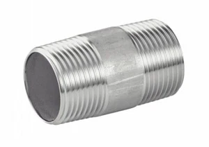 Edelstahl Fitting Sanitär Brustwarze Doppelgewinde / 9 Größen / Rohrleitungen / Wasserhahn - Bild 1 von 2