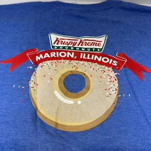 Krispy Kreme Donuts Marion Illinois Essen Promo blaues T-Shirt Herren Größe 2XL - Bild 1 von 12