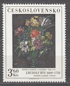 CZECHOSLOVAKIA 1976 SC#2093 MNH** 3,60K st., Paintings of Flowers (XI). - Picture 1 of 1