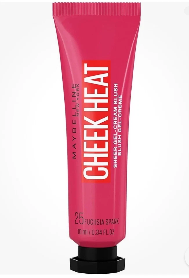 Maybelline Cheek Heat Gel Cream Blush 25 Fuchsia Spark New/Sealed .27 oz - Image 1 of 1