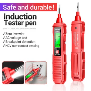 Non-Contact Voltage Electrical Tester w/ Sound Light Alarm for Live/Neutral Wire - Picture 1 of 20