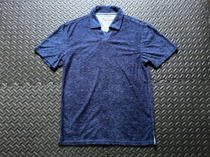 Weatherproof Original Vintage Men's Medium Polo Naval Academy Navy Blue Textured - Picture 1 of 10