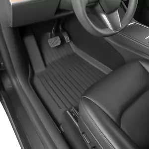 Tesla Model Y Floor Mats 2021-2025 5-Seats TPE All-Weather Waterproof Liner Set - Picture 1 of 12