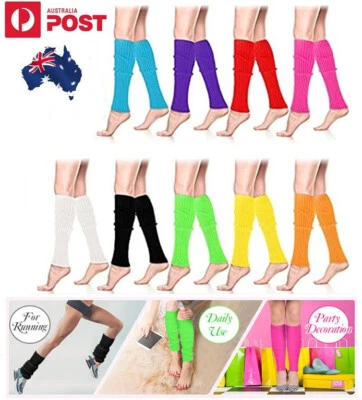 AU Women Fashion Neon Knit Ribbed Leg Warmer 80S 90S Dance 80'S Costume Party - image 1 of 2