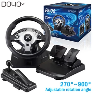 Racing Steering Wheel Pedal Set for Playstation 4 PS4 Pro Slim Xbox One S PS3 PC - Picture 1 of 17