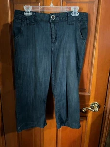 High Sierra Denim Crop Shorter Pants Women's 12 Cotton/Spandex - Picture 1 of 7