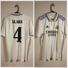 Alaba #4 Real Madrid 2022/23 Home Large Shirt Adidas Excellent Condition