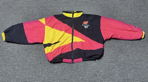 Nascar Memorabilia Jacket Ernie Irvan Racing Windbreaker Size Large Autographed Cover