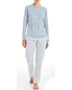 PIGIAMA RAGNO DONNA D896N1 100% COTONE PRIMAVERA ESTATE SERAFINO LETTO NOTTE est - Imagen 1 de 4