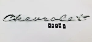 1958 CHEVROLET IMPALA BEL AIR BISCAYNE TRUNK EMBLEM SCRIPT #58C-16725* - Picture 1 of 6