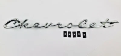 1958 CHEVROLET IMPALA BEL AIR BISCAYNE TRUNK EMBLEM SCRIPT #58C-16725* - Image 1 of 4