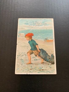 Antique Lautz Bros & Co Pure And Healthy Soaps Victorian Trading Card - Picture 1 of 2