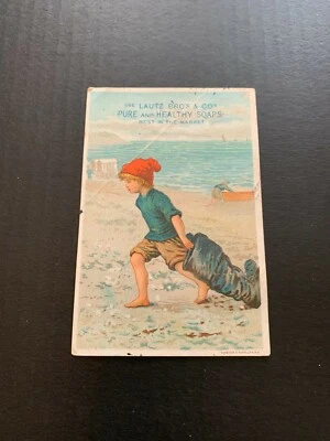 Antique Lautz Bros & Co Pure And Healthy Soaps Victorian Trading Card - Image 1 of 2