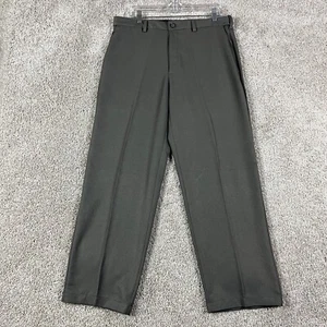 Haggar Cool 18 Pants Mens 34x29 Heather Brown Flat Front Classic Fit Golf NEW - Picture 1 of 11