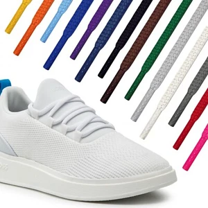 Round Coloured Shoe Laces 30+ Colours Shoelaces Football Boots Trainer Hiking - Picture 1 of 68