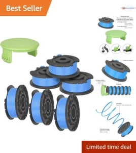 String Trimmer Line Spool 0.065 Inch Durable Auto-Feed 6 Pack Easy Install - Picture 1 of 8