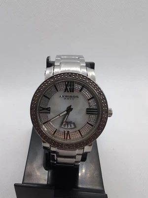 NEW Akribos XXIV AK507SS Women's Diamond Accented Swiss Stainless Steel Watch - Image 1 of 4