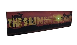 Zeckos The Sunset Bar LED Lighted Canvas Wall Hanging - Picture 1 of 3