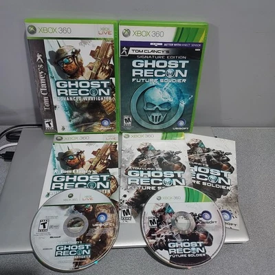 Ghost Recon Lot Future Soldier & Advanced Warfighter (XBOX 360) CIB w/ Manual - Image 1 of 4