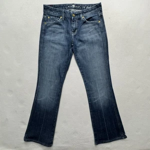 7 For All Man Kind Jeans Womens 26 Blue Denim Bootcut A Pocket Preppy - Picture 1 of 10